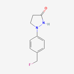 1-[4-(Fluoromethyl)phenyl]pyrazolidin-3-one