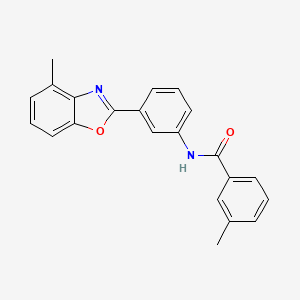 3-methyl-N-[3-(4-methyl-1,3-benzoxazol-2-yl)phenyl]benzamide