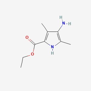 molecular formula C9H14N2O2 B561101 Ethyl 4-amino-3,5-dimethyl-1H-pyrrole-2-carboxylate CAS No. 100818-55-1