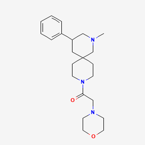 molecular formula C22H33N3O2 B5611011 2-methyl-9-(4-morpholinylacetyl)-4-phenyl-2,9-diazaspiro[5.5]undecane 