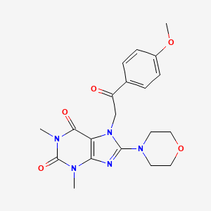 7-[2-(4-methoxyphenyl)-2-oxoethyl]-1,3-dimethyl-8-morpholin-4-yl-3,7-dihydro-1H-purine-2,6-dione