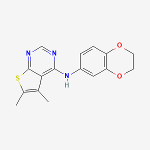 N-(2,3-dihydro-1,4-benzodioxin-6-yl)-5,6-dimethylthieno[2,3-d]pyrimidin-4-amine