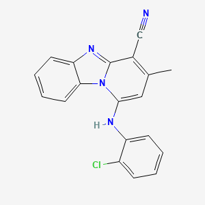 1-[(2-chlorophenyl)amino]-3-methylpyrido[1,2-a]benzimidazole-4-carbonitrile