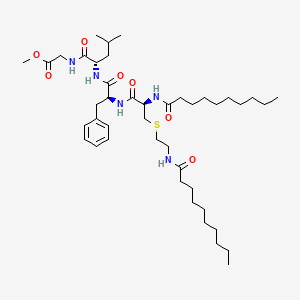molecular formula C43H73N5O7S B561105 decanoyl-Cys(Unk)-Phe-Leu-Gly-OMe CAS No. 19729-26-1