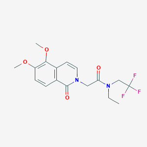 2-(5,6-dimethoxy-1-oxoisoquinolin-2(1H)-yl)-N-ethyl-N-(2,2,2-trifluoroethyl)acetamide