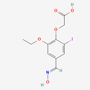 {2-ethoxy-4-[(hydroxyimino)methyl]-6-iodophenoxy}acetic acid