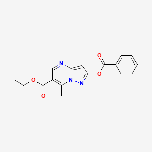 ethyl 2-(benzoyloxy)-7-methylpyrazolo[1,5-a]pyrimidine-6-carboxylate