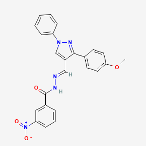 N'-{[3-(4-methoxyphenyl)-1-phenyl-1H-pyrazol-4-yl]methylene}-3-nitrobenzohydrazide