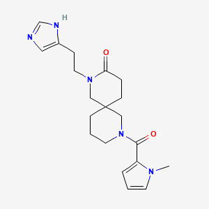 2-[2-(1H-imidazol-4-yl)ethyl]-8-[(1-methyl-1H-pyrrol-2-yl)carbonyl]-2,8-diazaspiro[5.5]undecan-3-one