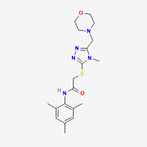 N-mesityl-2-{[4-methyl-5-(4-morpholinylmethyl)-4H-1,2,4-triazol-3-yl]thio}acetamide