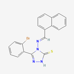 molecular formula C19H13BrN4S B5611166 5-(2-bromophenyl)-4-[(1-naphthylmethylene)amino]-4H-1,2,4-triazole-3-thiol 