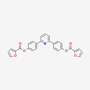 molecular formula C27H17NO6 B5611185 2,6-pyridinediyldi-4,1-phenylene di(2-furoate) 