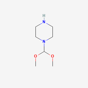 molecular formula C7H16N2O2 B561119 1-(Dimethoxymethyl)piperazine CAS No. 101814-69-1