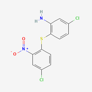 5-Chloro-2-(4-chloro-2-nitrophenylsulfanyl)phenylamine