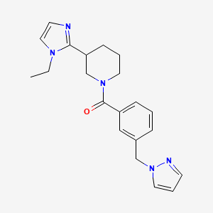 3-(1-ethyl-1H-imidazol-2-yl)-1-[3-(1H-pyrazol-1-ylmethyl)benzoyl]piperidine