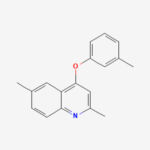 molecular formula C18H17NO B5611256 2,6-dimethyl-4-(3-methylphenoxy)quinoline 