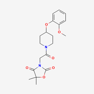 molecular formula C19H24N2O6 B5611270 3-{2-[4-(2-methoxyphenoxy)piperidin-1-yl]-2-oxoethyl}-5,5-dimethyl-1,3-oxazolidine-2,4-dione 