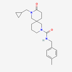 8-(cyclopropylmethyl)-N-(4-methylbenzyl)-9-oxo-2,8-diazaspiro[5.5]undecane-2-carboxamide