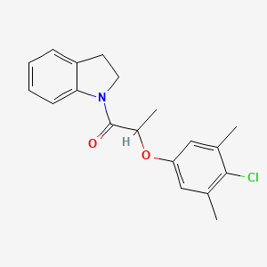 1-[2-(4-chloro-3,5-dimethylphenoxy)propanoyl]indoline