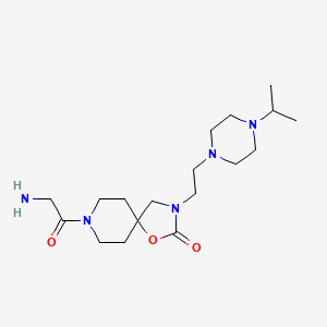 molecular formula C18H33N5O3 B5611300 8-glycyl-3-[2-(4-isopropyl-1-piperazinyl)ethyl]-1-oxa-3,8-diazaspiro[4.5]decan-2-one dihydrochloride 