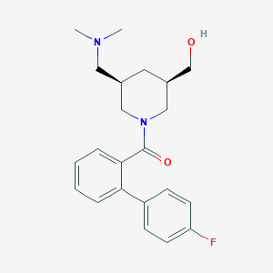 {(3R*,5R*)-5-[(dimethylamino)methyl]-1-[(4'-fluorobiphenyl-2-yl)carbonyl]piperidin-3-yl}methanol