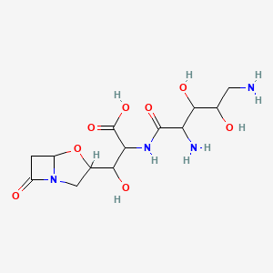 2-[(2,5-Diamino-3,4-dihydroxypentanoyl)amino]-3-hydroxy-3-(7-oxo-4-oxa-1-azabicyclo[3.2.0]heptan-3-yl)propanoic acid