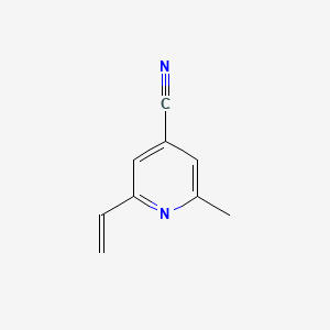 molecular formula C9H8N2 B561138 4-Pyridinecarbonitrile, 2-ethenyl-6-methyl- CAS No. 108994-72-5