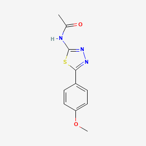 molecular formula C11H11N3O2S B5611388 N-[5-(4-甲氧基苯基)-1,3,4-噻二唑-2-基]乙酰胺 