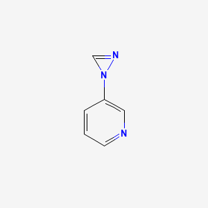 molecular formula C6H5N3 B561139 3-(1H-Diazirin-1-yl)pyridine CAS No. 102091-37-2