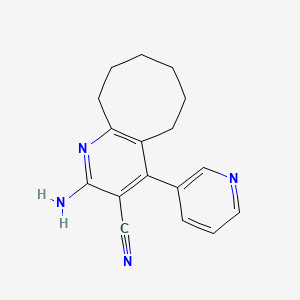 2-amino-4-(3-pyridinyl)-5,6,7,8,9,10-hexahydrocycloocta[b]pyridine-3-carbonitrile