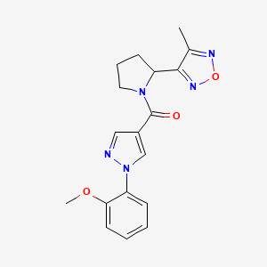 3-(1-{[1-(2-methoxyphenyl)-1H-pyrazol-4-yl]carbonyl}-2-pyrrolidinyl)-4-methyl-1,2,5-oxadiazole