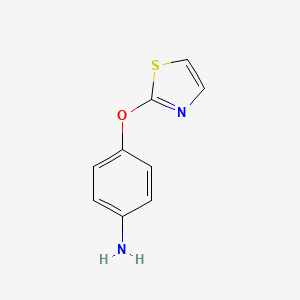 molecular formula C9H8N2OS B561143 4-(噻唑-2-氧基)苯胺 CAS No. 105350-49-0