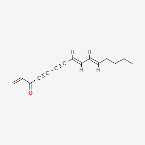 molecular formula C15H16O B561147 1,8,10-Pentadecatriene-4,6-diyne-3-one CAS No. 19812-25-0