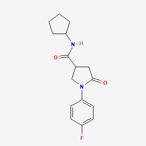 N-cyclopentyl-1-(4-fluorophenyl)-5-oxo-3-pyrrolidinecarboxamide