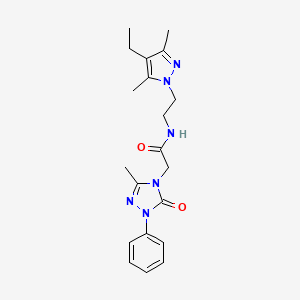 N-[2-(4-ethyl-3,5-dimethyl-1H-pyrazol-1-yl)ethyl]-2-(3-methyl-5-oxo-1-phenyl-1,5-dihydro-4H-1,2,4-triazol-4-yl)acetamide