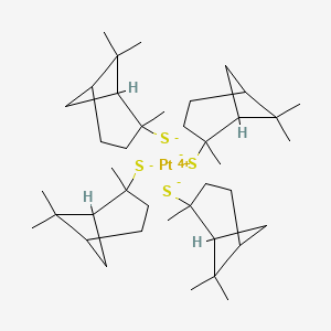 molecular formula C40H68PtS4 B561153 Platinum(4+) 2,6,6-trimethylbicyclo(3.1.1)heptane-2-thiolate CAS No. 100432-46-0