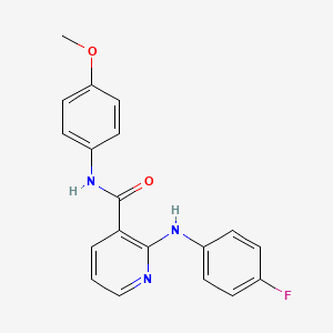 molecular formula C19H16FN3O2 B5611530 2-[(4-fluorophenyl)amino]-N-(4-methoxyphenyl)nicotinamide 