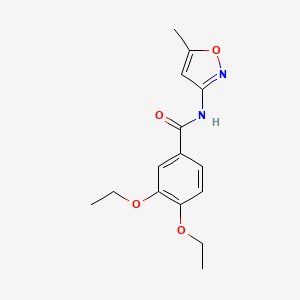 molecular formula C15H18N2O4 B5611549 3,4-diethoxy-N-(5-methyl-3-isoxazolyl)benzamide 