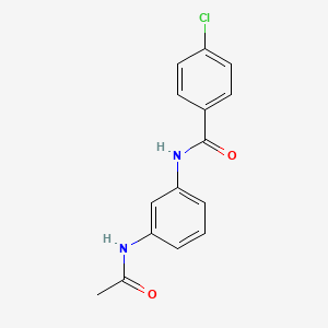 molecular formula C15H13ClN2O2 B5611575 N-[3-(acetylamino)phenyl]-4-chlorobenzamide 