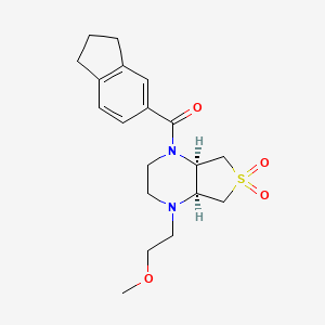 (4aS*,7aR*)-1-(2,3-dihydro-1H-inden-5-ylcarbonyl)-4-(2-methoxyethyl)octahydrothieno[3,4-b]pyrazine 6,6-dioxide