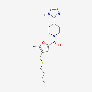 1-{4-[(butylthio)methyl]-5-methyl-2-furoyl}-4-(1H-imidazol-2-yl)piperidine