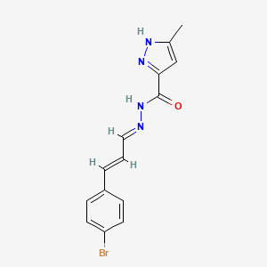 N'-[3-(4-bromophenyl)-2-propen-1-ylidene]-3-methyl-1H-pyrazole-5-carbohydrazide