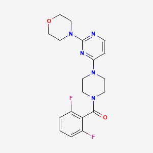 molecular formula C19H21F2N5O2 B5611616 4-{4-[4-(2,6-difluorobenzoyl)-1-piperazinyl]-2-pyrimidinyl}morpholine 