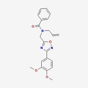 molecular formula C21H21N3O4 B5611628 N-allyl-N-{[3-(3,4-dimethoxyphenyl)-1,2,4-oxadiazol-5-yl]methyl}benzamide 