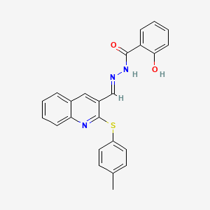 2-hydroxy-N'-({2-[(4-methylphenyl)thio]-3-quinolinyl}methylene)benzohydrazide