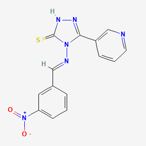 4-[(3-nitrobenzylidene)amino]-5-(3-pyridinyl)-4H-1,2,4-triazole-3-thiol