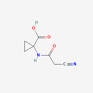 molecular formula C7H8N2O3 B561166 1-(2-Cyanoacetamido)cyclopropane-1-carboxylic acid CAS No. 109577-89-1
