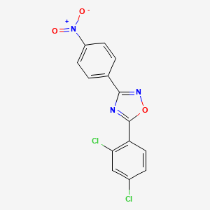 molecular formula C14H7Cl2N3O3 B5611661 5-(2,4-dichlorophenyl)-3-(4-nitrophenyl)-1,2,4-oxadiazole 