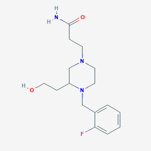 3-[4-(2-fluorobenzyl)-3-(2-hydroxyethyl)-1-piperazinyl]propanamide