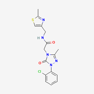 2-[1-(2-chlorophenyl)-3-methyl-5-oxo-1,5-dihydro-4H-1,2,4-triazol-4-yl]-N-[(2-methyl-1,3-thiazol-4-yl)methyl]acetamide